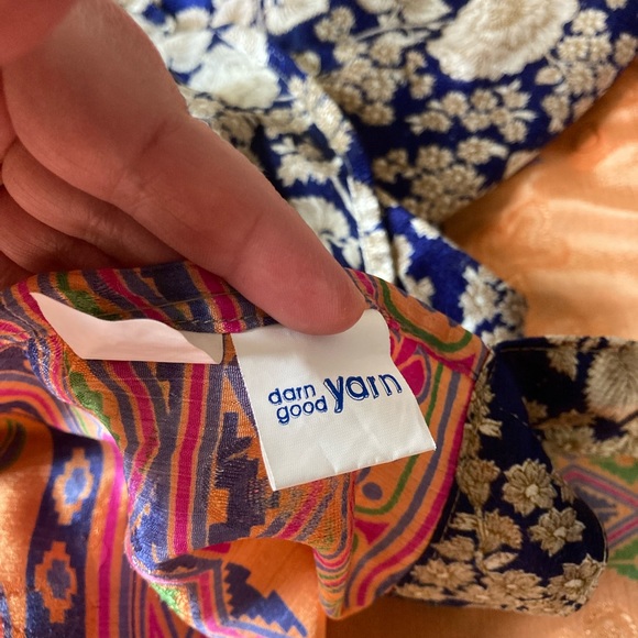 Boho Sari Silk Wrap Skirt - Picture 6 of 7